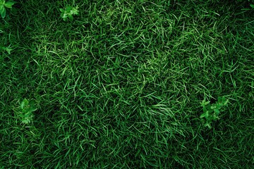 Lush green artificial turf providing a uniform and vibrant grass texture for sports fields, landscaping, or creative projects. This high-quality synthetic surface offers a maintenance-free lawn altern