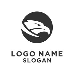 elegant round black eagle logo