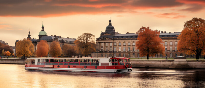 River boat tour over looking empty Amalienborg