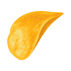 Potato chips. Vector color realistic illustration. Hand drawn design isolated icon