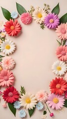 Obraz na płótnie Canvas bouquet of flowers, petals frame