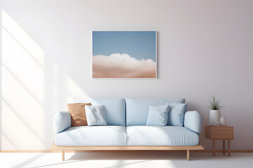 modern living room with sofa ai generative