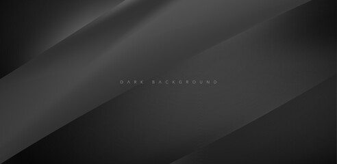 Abstract dark background with wave design. Realistic 3d design. Elegant backdrop for poster, website, brochure, banner. vector illustration