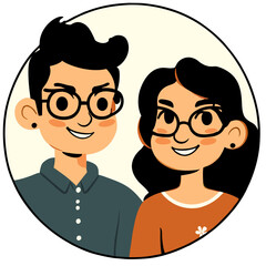 Obraz premium Male and female couple