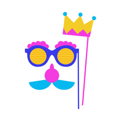Birthday party photobooth props. carnival, Purim and birthday costume party. svg icon