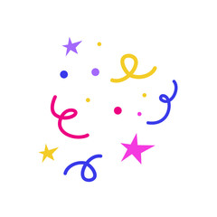 colorful confetti festive party decorations vector illustration. SVG icon - 716644532