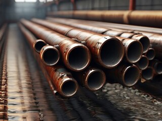 pipes, metal, industry