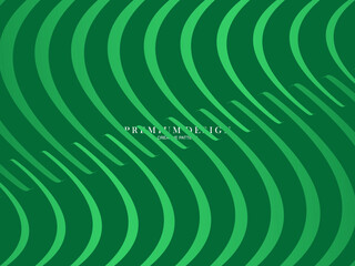 Abstract Green lines Background Template Vector, Green Background with Beautiful Wave Design.