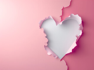 A heart appears within a torn paper effect in pastel tones.