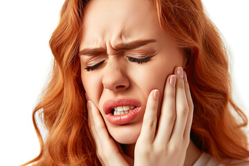 Fototapeta premium Agonizing Dental Distress: Woman in Pain