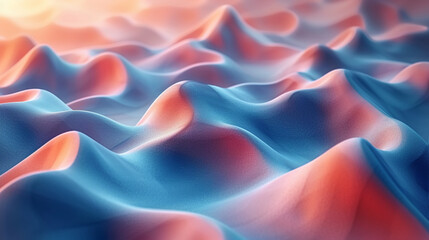 Obraz premium abstract colorful glowing wavy perspective with fractals and curves background 16:9 widescreen wallpapers