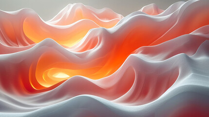 Fototapeta premium abstract colorful glowing wavy perspective with fractals and curves background 16:9 widescreen wallpapers