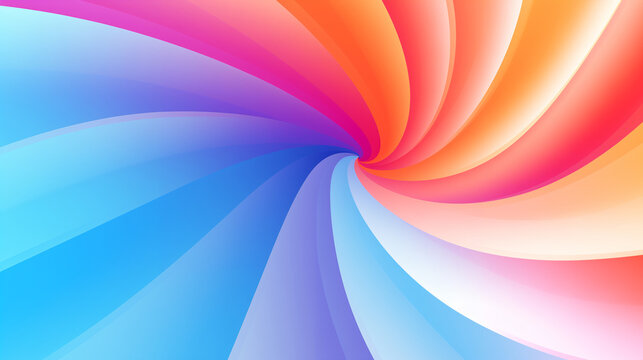 An analogous abstract spiral burst background image. AI Generative