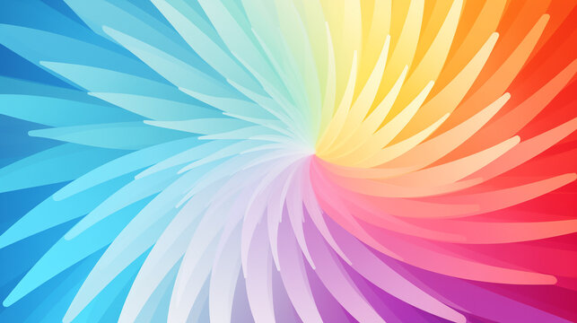 An analogous abstract spiral burst background image. AI Generative