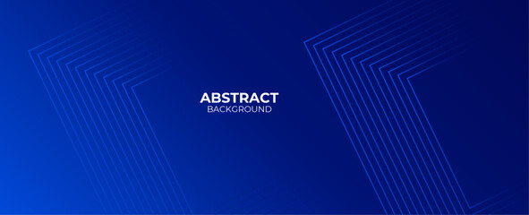 Blue abstract background with glowing triangle geometric lines. Modern shiny blue lines pattern. Futuristic technology concept. banner, cover, poster, flyer, brochure, card. Vector illustration