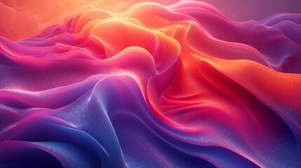 Obraz premium abstract colorful glowing wavy perspective with fractals and curves background 16:9 widescreen wallpapers