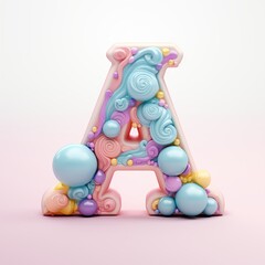 Colorful 3D letters - A