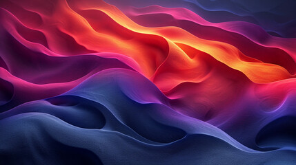 Obraz premium abstract colorful glowing wavy perspective with fractals and curves background 16:9 widescreen wallpapers