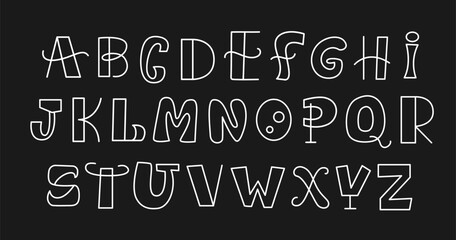 English Letters Latin Font Trend Cut Out Alphabet 