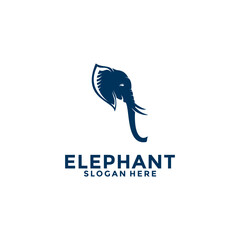 Elephant logo vector, Elephant Head logo design template