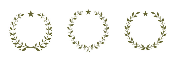 floral laurel wreath