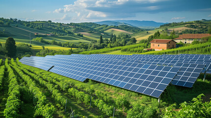Fototapeta na wymiar Solar panels&drone view,GX、ソーラーパネル、ドローン、再生エネルギー