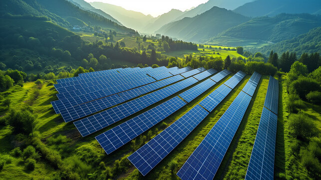 Solar panels&drone view,GX、ソーラーパネル、ドローン、再生エネルギー