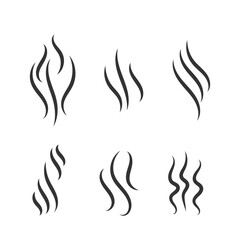 Fragrances evaporate icons. Smells line icon set, hot aroma, smells or fumes. Coffee cup icon. Symbols of glasses of hot drinks on white background. Vector illustration doodle hand drawn