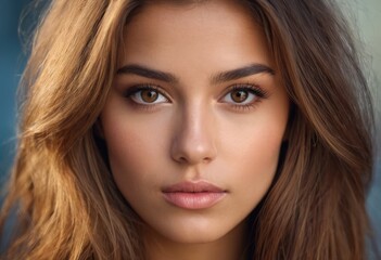 Fototapeta premium Close-up portrait of a beautiful girl.