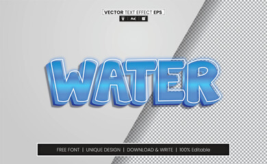 Liquid, Ice, Water, Frost, Aqua Text Effect