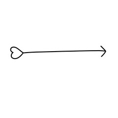 Arrow with heart, design element for Valentine's day and wedding