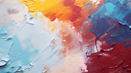 Vibrant painter s palette with mixed colors and brushstrokes in bright studio lighting