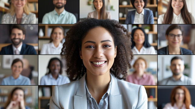 Showcase candidates of different ages and ethnicities preparing for or engaging in a video interview, highlighting the modern remote interview process