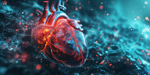 Researching human heart. Virtual, augmented reality tech in medicine and scientific research of the body