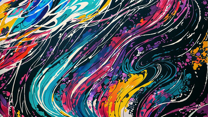 Psychedelic abstract watercolor painting background.