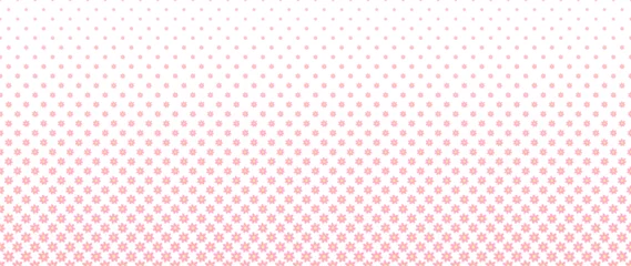 Poster Im Rahmen Blended  doodle pink flower on white for pattern and background, halftone effect. © Aoiiz