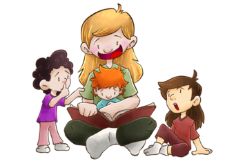 Kindergarten Erzieherin mit Kinder