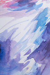 Obraz premium Watercolor wash. Painted in watercolor on a white background. Hand painted watercolor background. 