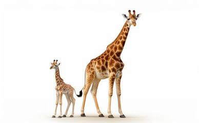 Obraz premium Giraffe with Calf