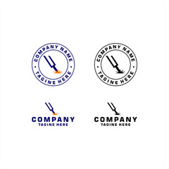 Laser Cutting logo design, laser cutting vector, vintage laser cutting
