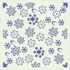 seamless floral background, a beautiful flower vector,