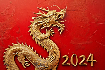 Chinese new year dragon . Generative AI