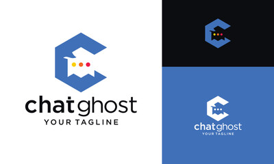 Vector c futuristic hexagon shape circuit link line for digital tech technology logo design