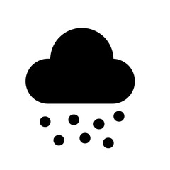 Snow icon, cloud snow fall icon 