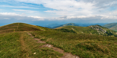 Fototapeta na wymiar View from Ostredok hill in Velka Fatra mountains in Slovakia