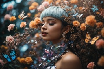 portrait of a woman in the garden