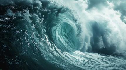 Tsunami Chronicles: The Power and Majesty of Waves - obrazy, fototapety, plakaty