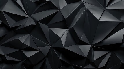 Shadowed Polygons on Dark Background. Multifaceted polygons casting shadows, creating a 3D effect on a dark surface.