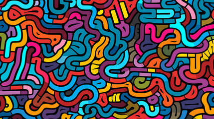 Abstract seamless doodle background, artistic background