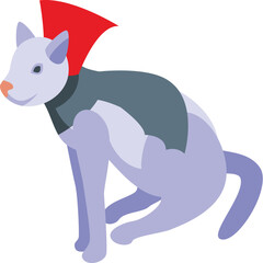 Pet costume vampire icon isometric vector. Creature canine. Celebration attire